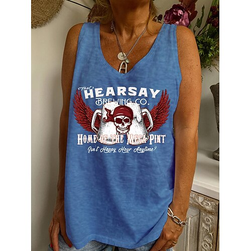

Women's Graphic Patterned Casual Daily Tank Top Sleeveless U Neck Casual Tops Green White Black S
