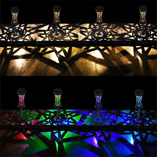 

4pcs Solar Pathway Lights LED Lawn Light Outdoor Waterproof Garden Decor Lamp for Pavilion Yard Landscape Buried Lamps Garden Lawn Lights