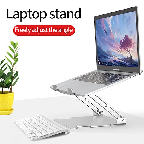 

Laptop Stand for Desk Adjustable Laptop Stand Aluminum Foldable All-In-1 Adjustable Laptop Holder Compatible with Kindle Fire iPad Pro MacBook Air Pro 9 to 15.6 inch 17 inch