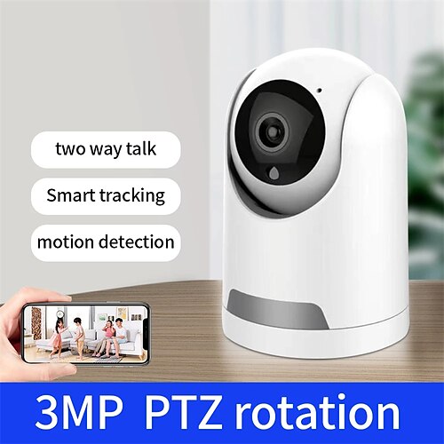 

3MP Wireless Surveillance Camera Pet Baby Monitoring Webcam Motion Tracking HD Infrared Night Vision Camera