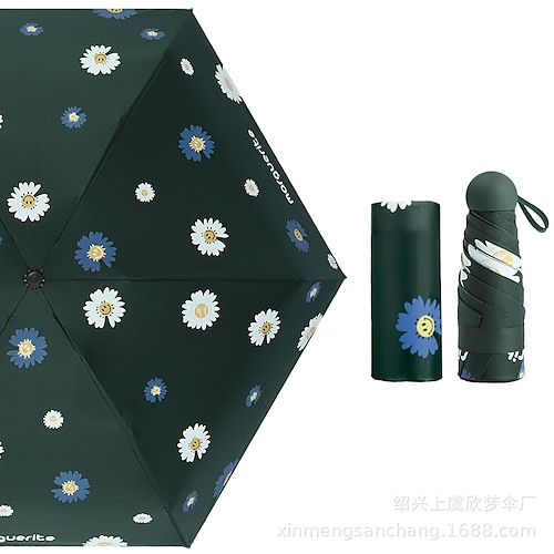 

Full Version of Small Dicky Seal Vinyl Five -fold Umbrella Sunscreen Umbrella Multi -color