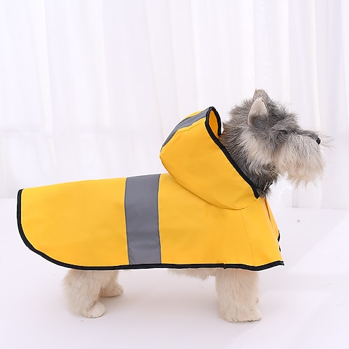 

New Dog Raincoat Reflective Strip Waterproof Hooded Big Dog Golden Retriever Cloak Poncho Pet Raincoat