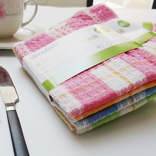 

Kitchen Dish Cloths Absorbent Kitchen Rags Ideal for Cooking, Drying Dishes, Cleaning Kitchen Kitchen Wash Cloths Set