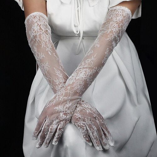 

Lace Elbow Length Glove Vintage Style / Elegant With Pure Color Wedding / Party Glove