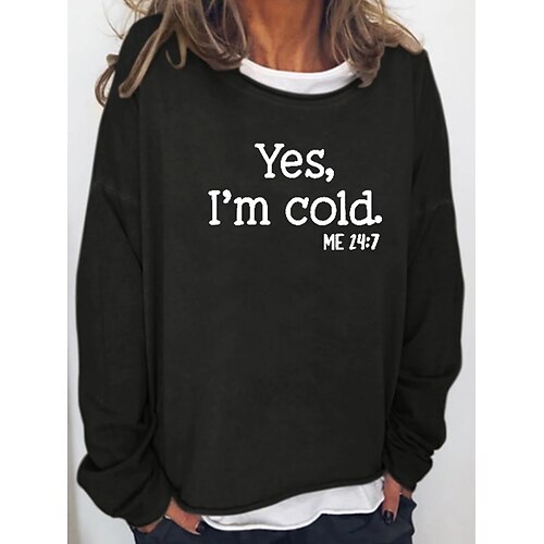 

Women's Blouse Cropped Basic Letter Daily Round Neck Regular Spring & Fall Green Black Grey Khaki Dark Blue