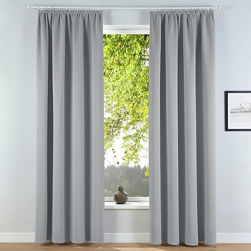 

2 Panel Modern Blackout Curtains Tab Top Thermal Thick Luxury Wavy Striped Kitchen Curtains for Living Room Bedroom Curtains Decor