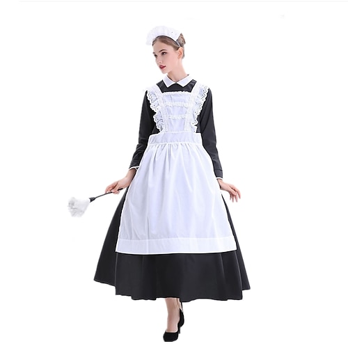 

Maid Costume Cosplay Cosplay Costume Masquerade Maid Suits Adults' Women's Dresses Masquerade Festival / Holiday Polyster Black Women's Easy Carnival Costumes Solid Colored / Apron / Headwear / Apron
