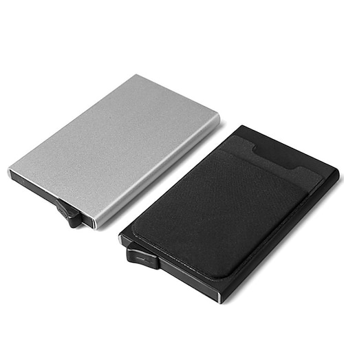 

Business Card Holder Case Metal Name Card Holder Luxury Pocket with Magnetic Shut for Women Men