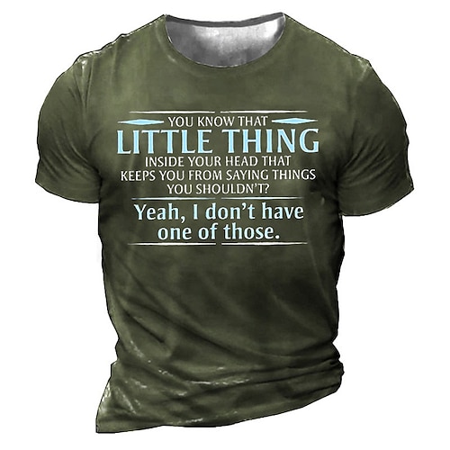 

Yeah, I Don 'T Have One Of Those T-Shirt Mens 3D Shirt For Birthday | Green Winter Cotton | Men'S Tee Graphic Funny Shirts Slogan Distressed Letter Prints Crew Neck Black Army Navy Blue Gray