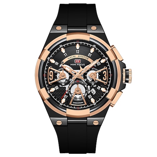 

MINI FOCUS Quartz Watch for Men Analog Quartz Stylish Stylish Waterproof Calendar Alloy PU Leather Fashion