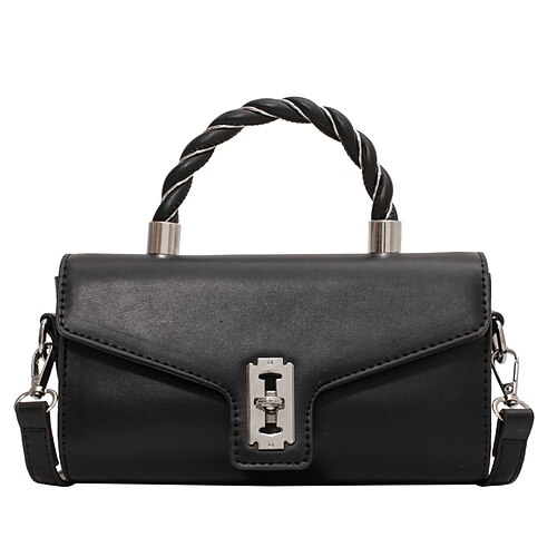 

Women's Sling Bags Crossbody Bag Handbag PU Leather Buttons Zipper Solid Color Daily Outdoor Green White Black Orange