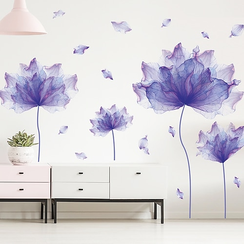 

Floral & Plants Wall Stickers Bedroom / Living Room, Removable / Pre-pasted PVC Home Decoration Wall Decal 2pcs