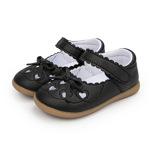 

Girls' Flats Princess Shoes School Shoes PU Non-slipping Cosplay Princess Shoes Little Kids(4-7ys) Daily Festival Indoor Outdoor Play Heart Butterfly White Black Fall Spring