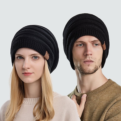 

Autumn and Winter Warm Knitted Hats Ski Hats Woolen Hats Knitted Hats Soft Warm Knitted Hats Men and Women Hats Beanies