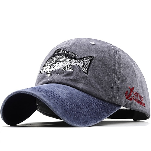 

Vintage Wash Baseball Caps for Men Cap Style Women Hat Snapback Embroidery Fish Cap Trucker Casual Dad Hat Hip Hop Cap