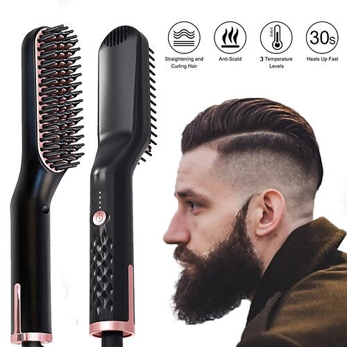 

Men Beard Straightener Hot Heating Comb Hair Straightener Brush Mutifunctional Hair Comb Smoothing Iron Hair Straightening Brush