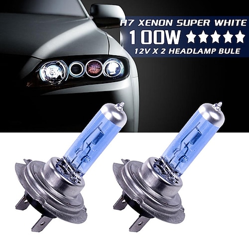 

OTOLAMPARA 2pcs 12V Halogen Bulb H4 H7 100W Super Bright Headlights High Power Car Headlight Lamp H1 Halogen Cars H7 Halogen Bulb 90/100W 6000K White Halogen Bulb H7