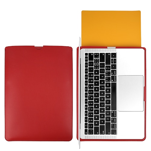 

Laptop Sleeves 11.6"" 12"" 13.3"" inch Compatible with Macbook Air Pro, HP, Dell, Lenovo, Asus, Acer, Chromebook Notebook Carrying Case Cover Waterpoof Shock Proof PU Leather for Travel Business Office