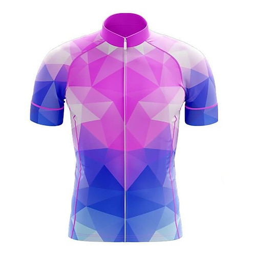 

21Grams Men's Cycling Jersey Short Sleeve Bike Top with 3 Rear Pockets Mountain Bike MTB Road Bike Cycling Breathable Quick Dry Moisture Wicking Reflective Strips Rosy Pink Polyester Spandex Sports