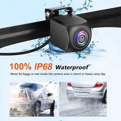 

Backup Camera AHD 1080P Metal 170 Degree Wide Angle Rearview Reversing Camera Clear Night Vision IP67 Waterproof Universal Reverse Rear View Camera for Car Vehicle SUV RV