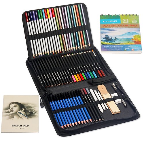 

Colored Pencils Woodcase Lead Pencils Drawing Pencils 2H HB 2B Sketch Oil Colors Professional Numbered Black Wood Metal Pencils 75 for Exams School Office Drawing and Sketching