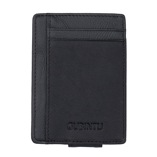 

Anti-magnetic Wallet Rfid Leather Dollar Clip Anti-scanning Cowhide Wallet Money Clip