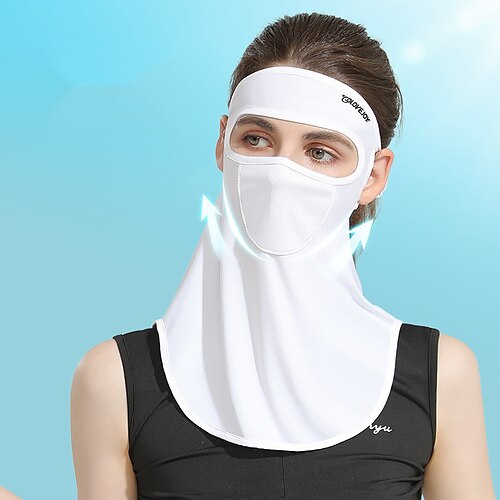 

Summer Ice Silk Sunscreen Mask Ladies Outdoor Sunshade Uv Protection Veil Hanging Ear Neck Breathable Face Gini