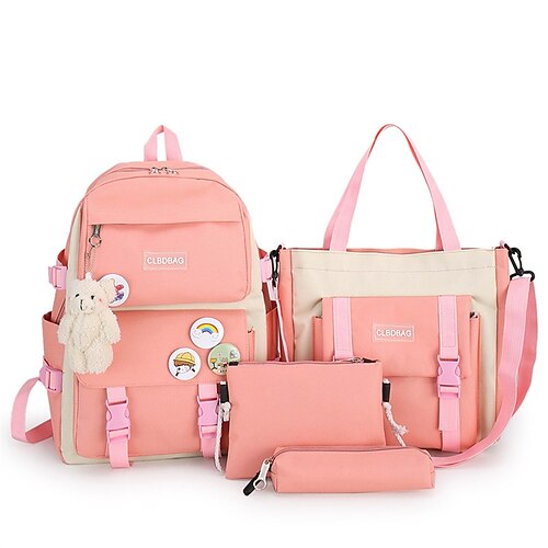 

Zaino per la scuola Bookbag Cartone animato Kawi per Studente Maschio Bambine Multi-funzione Resistente all'acqua Resistenti Tela Cartella Zaino Cartella 21.19 pollice