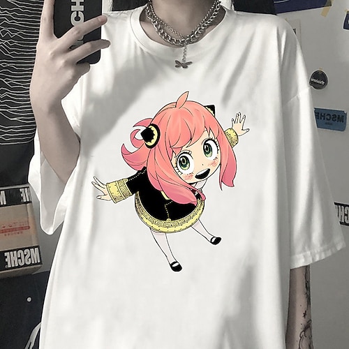 

Inspired by SPY×FAMILY Anya Forger T-shirt Anime 100% Polyester Anime Harajuku Graphic Kawaii T-shirt For Men's / Women's / Couple's