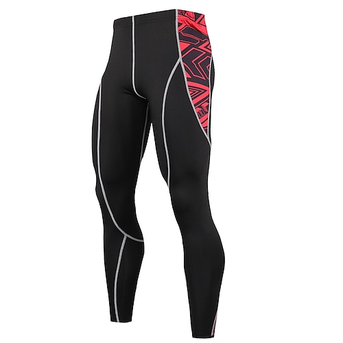 

Men's Cycling Tights Bike Tights Mountain Bike MTB Road Bike Cycling Sports Geometic Cycling Breathable Quick Dry Moisture Wicking Black Red Black Blue Polyester Spandex Clothing Apparel Bike Wear