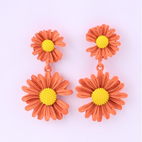 

Daisy 1960s Hippie 1970s Disco Masquerade Earrings Women's Costume Earrings Vintage Cosplay Party / Evening Earring Masquerade