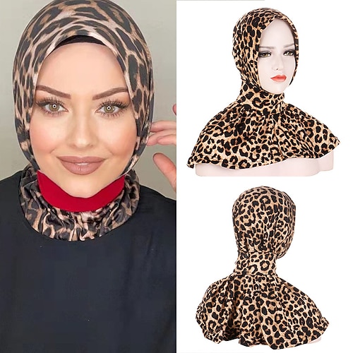 

Printed High Bullet Scarf Flower Breathable Turban Hat Ladies Muslim Hijab Hat Islamic Bottom Hat Hijab