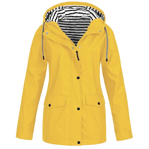 

Women's Hoodie Jacket Basic Zipper Pocket Valentine's Day Polyester Coat Winter Fall Spring Navy Black Pink Zipper Hoodie Regular Fit S M L XL XXL XXXL / Waterproof / Quick Dry / Windproof