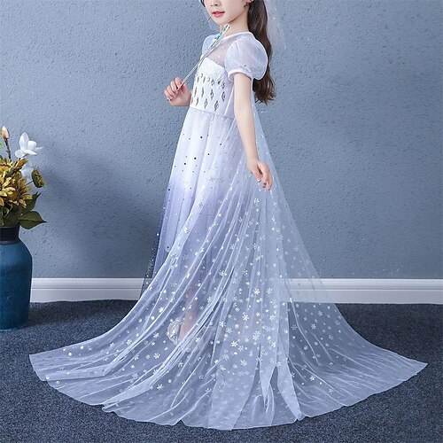 

Kids Little Girls' Dress Solid Colored A Line Dress Party Special Occasion Beaded Puff Sleeve White Midi Short Sleeve Princess Cute Dresses Spring Summer Slim 3-10 Years