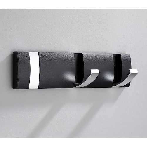 

Black Invisible Coat Hook Hanger Wall Hanging Door Behind the Fitting Room Golden Folding Wall Porch Coat and Hat Row Hook Punch Hole