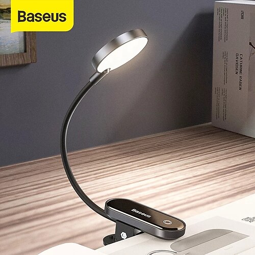 

Baseus LED Clip Desk Lamp Stepless Dimmable Wireless Desk Lamp Touch USB Charging Reading Lamp