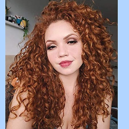 

Synthetic Lace Wig Jerry Curl Style 18-26 inch Brown Middle Part 132.5 lace front Wig Women's Wig Light Brown / Daily Wear / Synthetic Hair