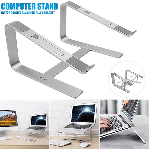 

Laptop Stand for Desk Vertical Laptop Stand Metal Silicone Lightweight Ergonomic with Heat-Vent to Elevate Laptop Laptop Holder Compatible with Kindle Fire iPad Pro MacBook Air Pro 9 to 15.6 inch 17