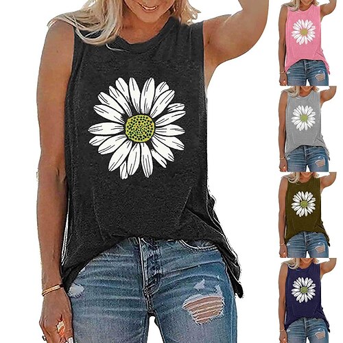 

Women's Tank Top Casual Daily Tank Top Basic Green Black Blue S