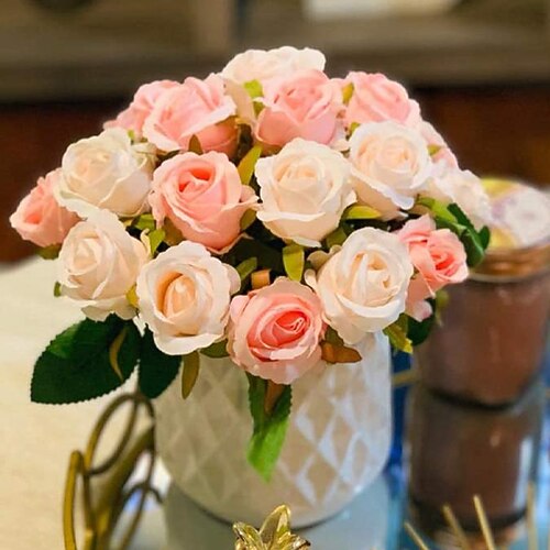 

12pcs Artificial Flower Plastic Simple Style Vertical Tabletop Flower Vertical