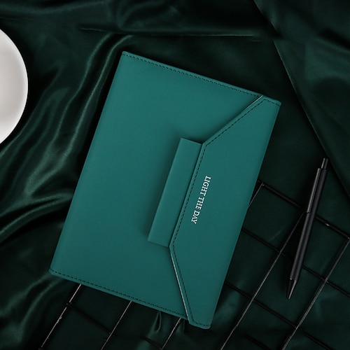 

Lined Notebook Lined A5 5.8×8.3 Inch Solid Color Leather SoftCover Portable 200 Pages Notebook for School Office Business