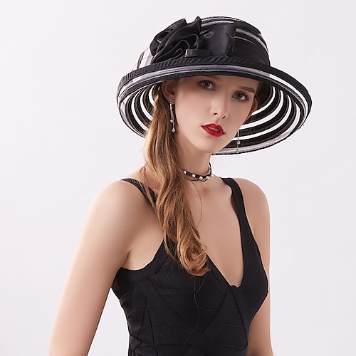 

Princess Audrey Hepburn Retro Vintage 1950s Fascinator Hat Tulle / Organza Hats Women's Costume Vintage Cosplay Party / Evening Hat Masquerade