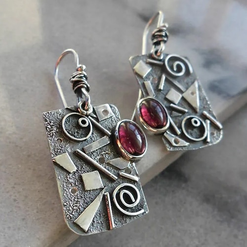 

Women's Earrings Textured Street Geometry Earring