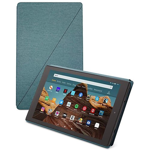 

Tablet Case Cover For Amazon Kindle Fire HD 10 2019/2017 Fire HD 8 (2017) Portable Flip Dustproof Solid Colored Plastic PC PU Leather
