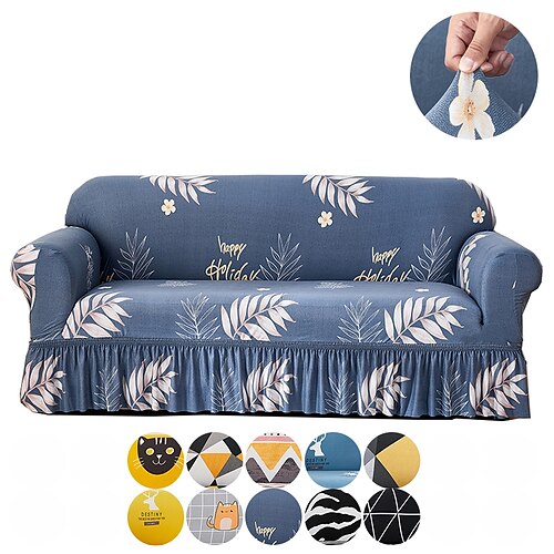 

Stretch Sofa Cover Slipcover Elastic Sectional Couch Armchair Loveseat 4 Or 3 Seater L Shape Soft Durable Washable