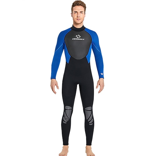 

Dive&Sail Men's Full Wetsuit 3mm SCR Neoprene Diving Suit Thermal Warm UPF50 Breathable High Elasticity Long Sleeve Back Zip - Diving Surfing Scuba Kayaking Patchwork Spring Summer Winter