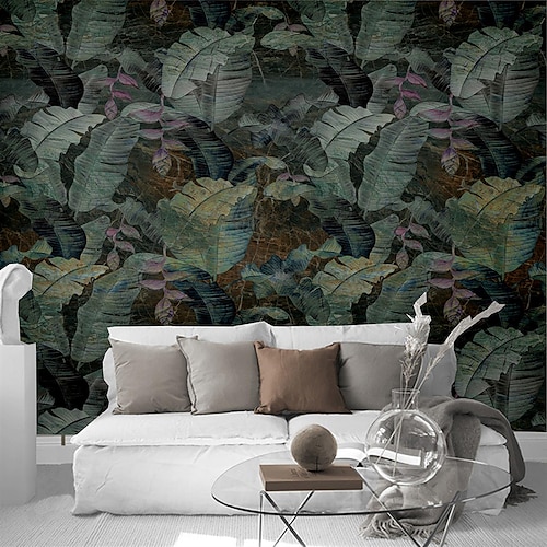 

3D Wallpaper Circulation Green Leaf Self-adhesive Suitable For Tv Background Wall Restaurant Bedroom Cafe Hotel