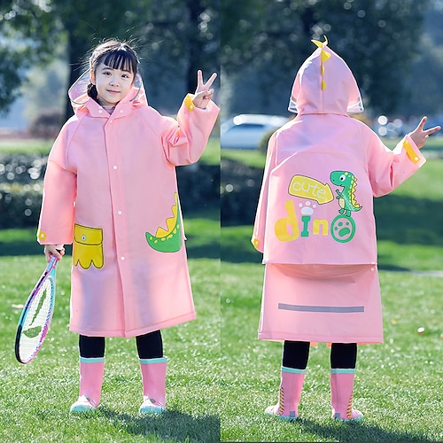 

Thickened Eva Children's Raincoat Outdoor Hiking Cartoon Primary School Students Raincoat with Schoolbag