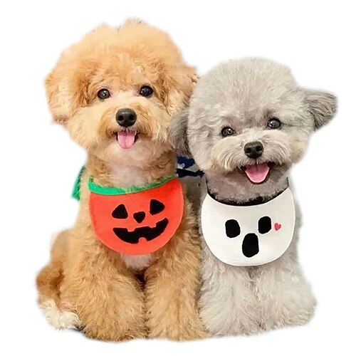 

Dog Cat Dog Bandana Pumpkin Funny Cute Festival Dailywear Dog Clothes Puppy Clothes Dog Outfits Orange Costume for Girl and Boy Dog Polyester Cotton M