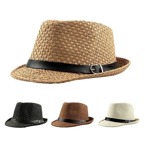 

Men's Newsboy Hat Cabbie Cap Party / Evening Daily Holiday Polyester Straw Sports & Outdoors Casual Simple Style 1 pcs